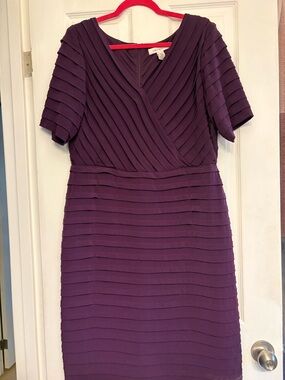 Chic Purple Layered Sheath Dress